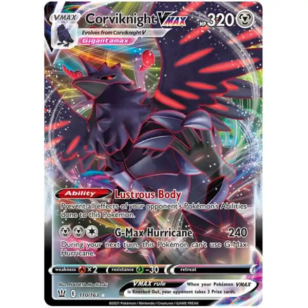 Pokemon Trading Card Game Sword & Shield Battle Styles Ultra Rare Corviknight VMAX #110