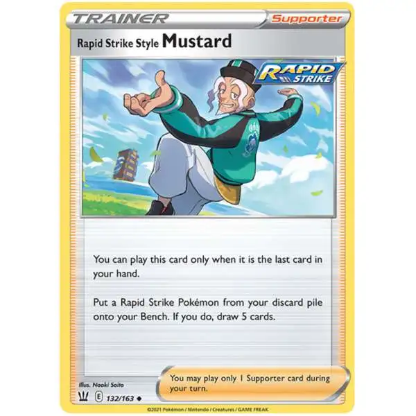 Pokemon Trading Card Game Sword & Shield Battle Styles Uncommon Rapid Strike Style Mustard #132