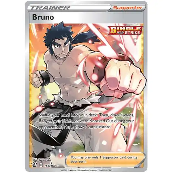Pokemon Trading Card Game Sword & Shield Battle Styles Ultra Rare Bruno #158