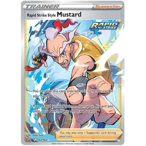 Pokemon Trading Card Game Sword & Shield Battle Styles Ultra Rare Rapid Strike Style Mustard #162