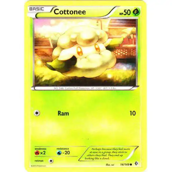 Pokemon Trading Card Game Black & White Boundaries Crossed Common Cottonee #14