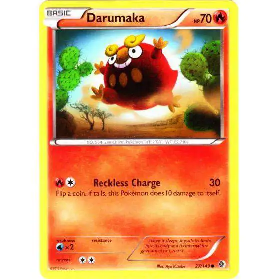 Pokemon Trading Card Game Black & White Boundaries Crossed Common Darumaka #27