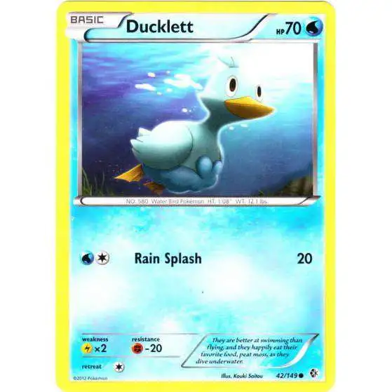 Pokemon Trading Card Game Black & White Boundaries Crossed Common Ducklett #42