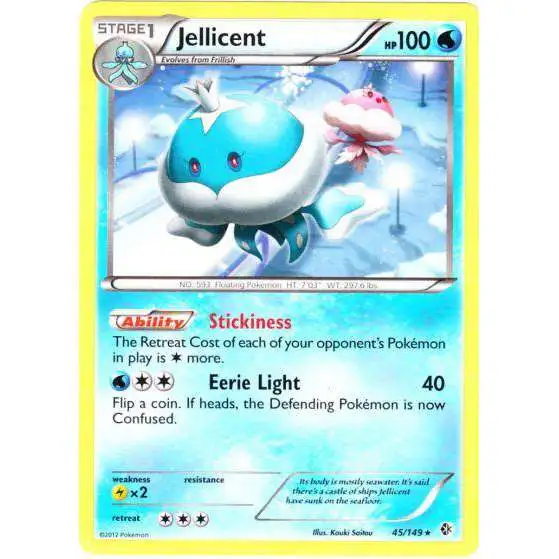 Pokemon Trading Card Game Black & White Boundaries Crossed Rare Jellicent #45
