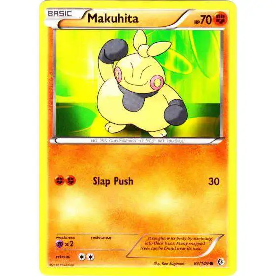 Pokemon Trading Card Game Black & White Boundaries Crossed Common Makuhita #82