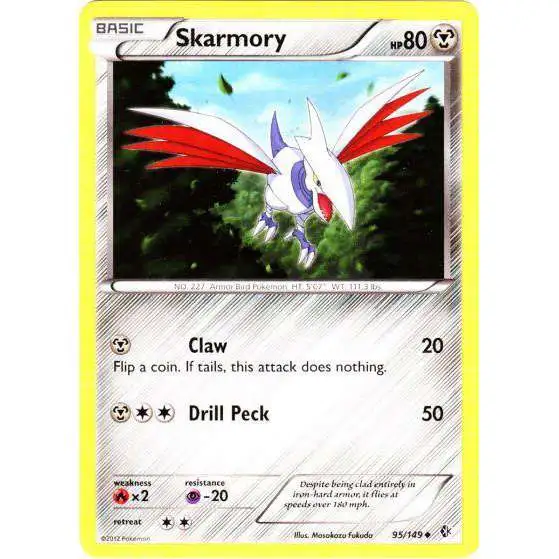 Pokemon Trading Card Game Black & White Boundaries Crossed Uncommon Skarmory #95