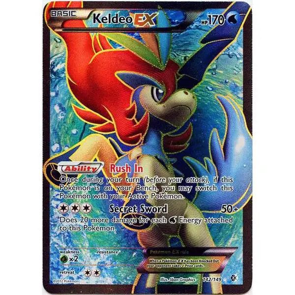 Pokemon Trading Card Game Black & White Boundaries Crossed Ultra Rare Keldeo EX #142 [Lightly Played]