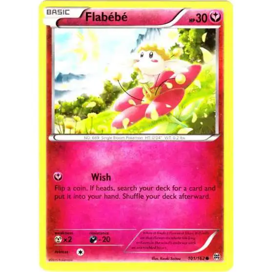 Pokemon Trading Card Game XY BREAKthrough Common Flabebe #101