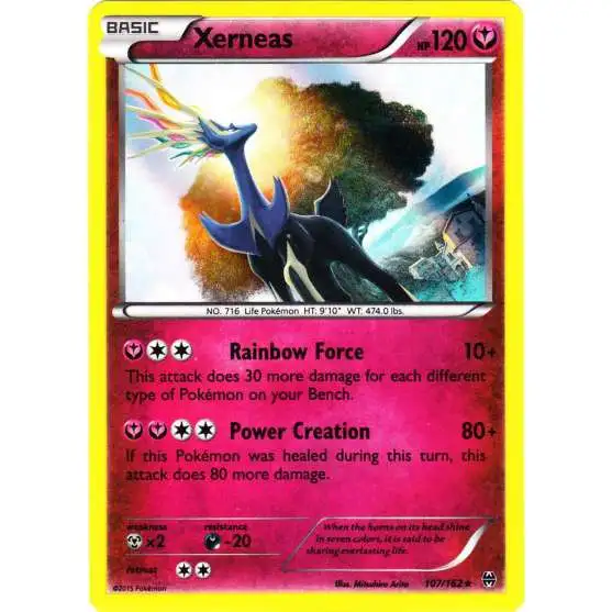 Pokemon Trading Card Game XY BREAKthrough Holo Rare Xerneas #107