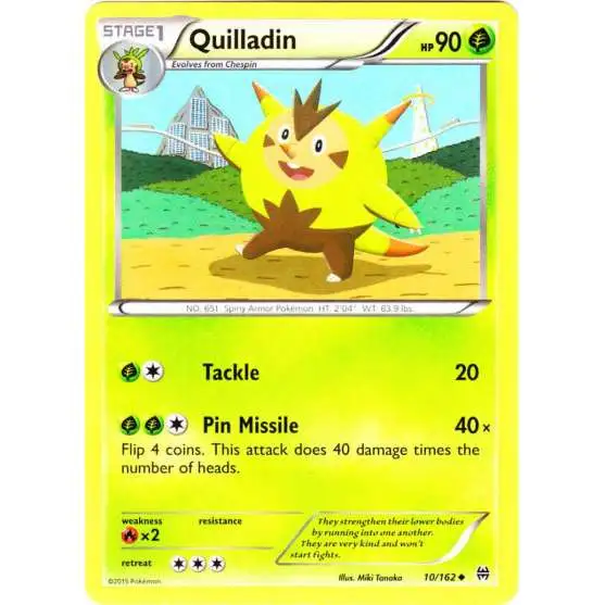 Pokemon Trading Card Game XY BREAKthrough Uncommon Quilladin #10