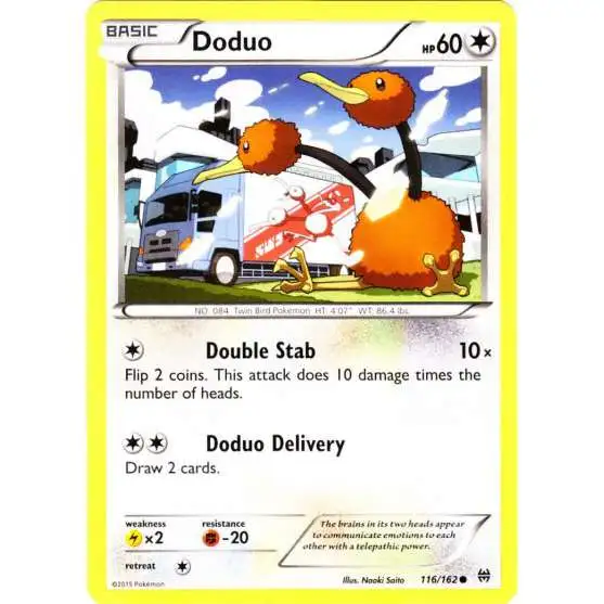 Pokemon Trading Card Game XY BREAKthrough Common Doduo #116