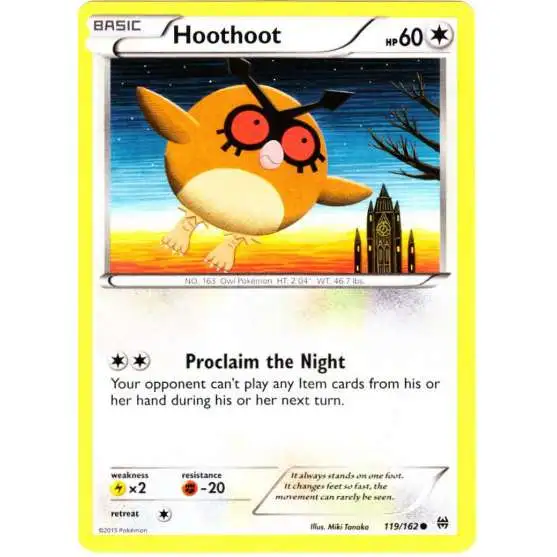 Pokemon Trading Card Game XY BREAKthrough Common Hoothoot #119