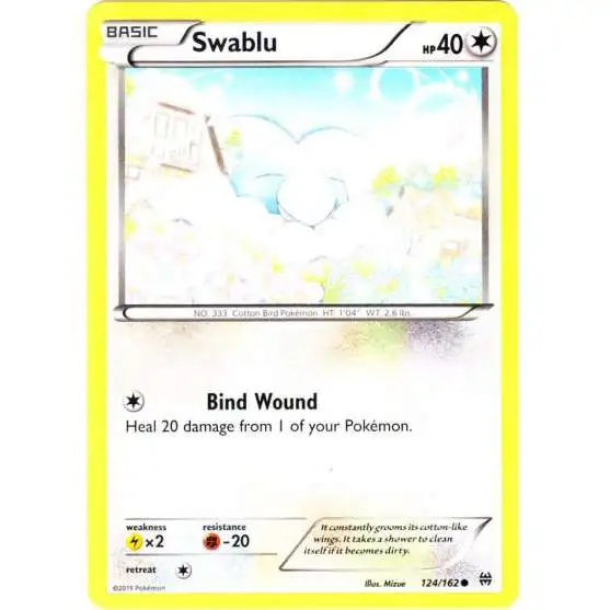 Pokemon Trading Card Game XY BREAKthrough Common Swablu #124
