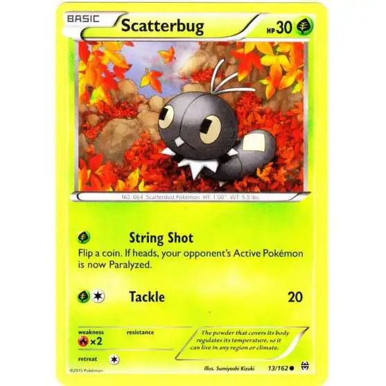 Pokemon Trading Card Game XY BREAKthrough Common Scatterbug #13