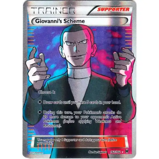 Pokemon Trading Card Game XY BREAKthrough Ultra Rare Giovanni's Scheme #162