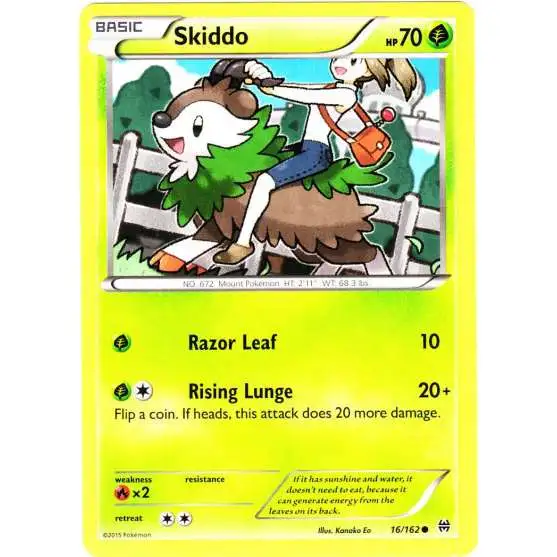 Pokemon Trading Card Game XY BREAKthrough Common Skiddo #16