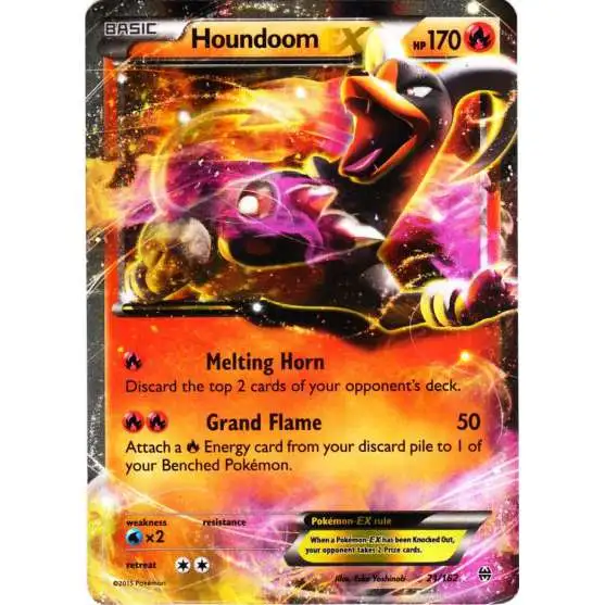 Pokemon Trading Card Game XY BREAKthrough Ultra Rare Houndoom EX #21