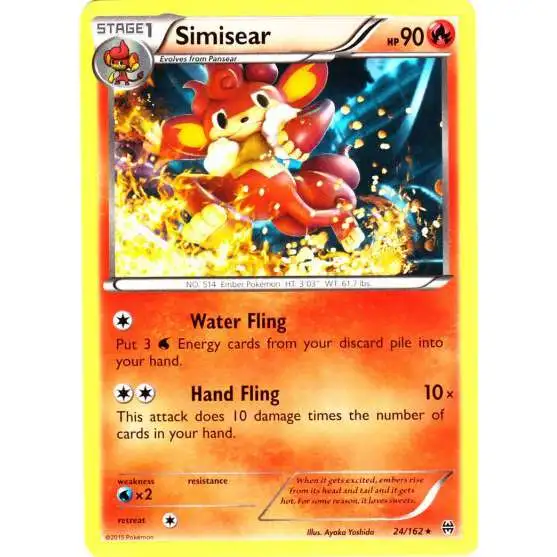Pokemon Trading Card Game XY BREAKthrough Rare Simisear #24