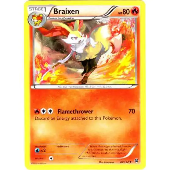 Pokemon Trading Card Game XY BREAKthrough Uncommon Braixen #26