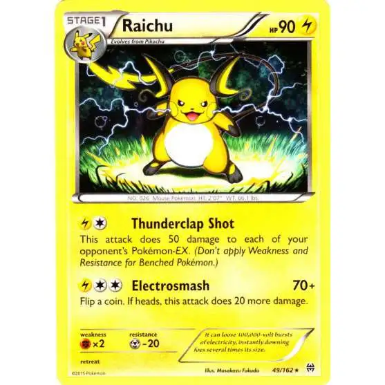Pokemon Trading Card Game XY BREAKthrough Rare Raichu #49