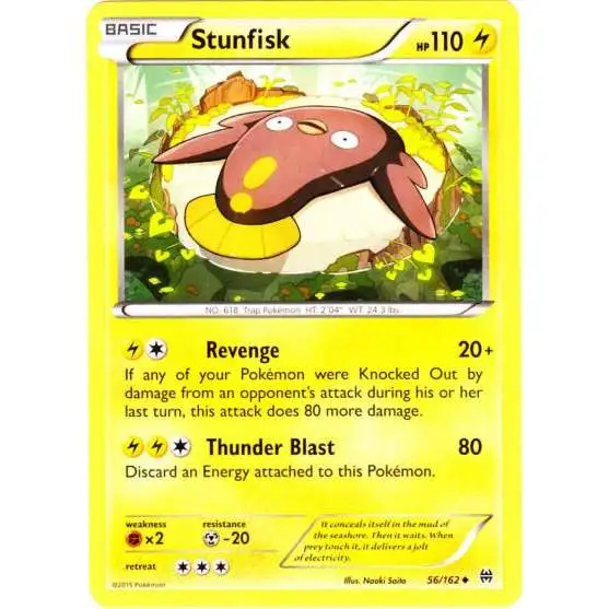 Pokemon Trading Card Game XY BREAKthrough Uncommon Stunfisk #56