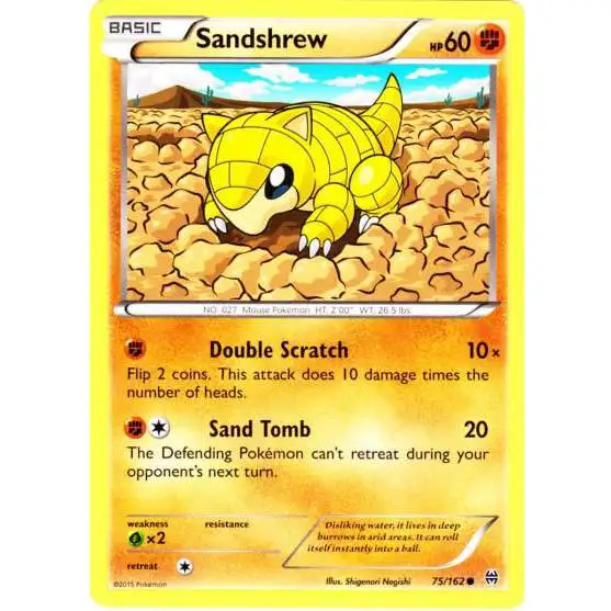 Pokemon Trading Card Game XY BREAKthrough Common Sandshrew #75