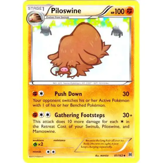 Pokemon Trading Card Game XY BREAKthrough Uncommon Piloswine #81