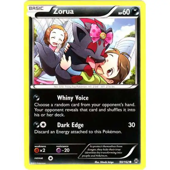 Pokemon Trading Card Game XY BREAKthrough Common Zorua #90