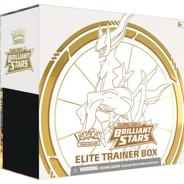 Pokemon Sword & Shield Brilliant Stars Arceus Elite Trainer Box [8 Booster Packs, 65 Card Sleeves, 45 Energy Cards & More]