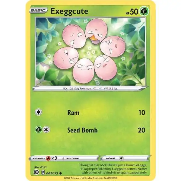 Pokemon Trading Card Game Sword & Shield Brilliant Stars Common Exeggcute #1 [Reverse Holo] [Lightly Played]