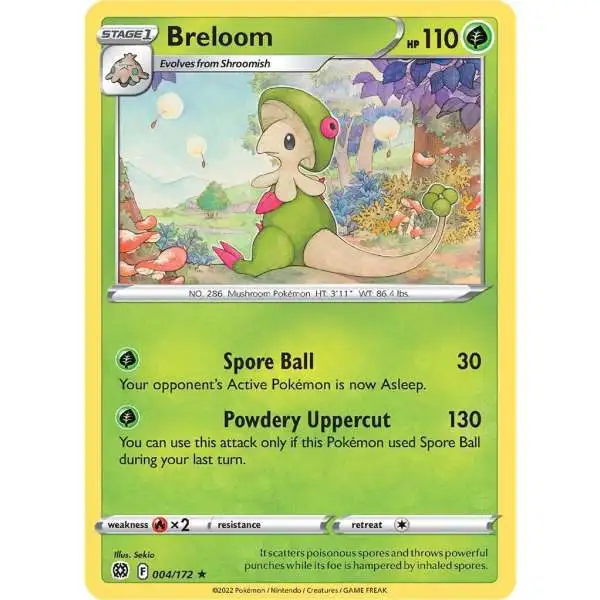 Pokemon Trading Card Game Sword & Shield Brilliant Stars Rare Breloom #4 [Reverse Holo] [Lightly Played]
