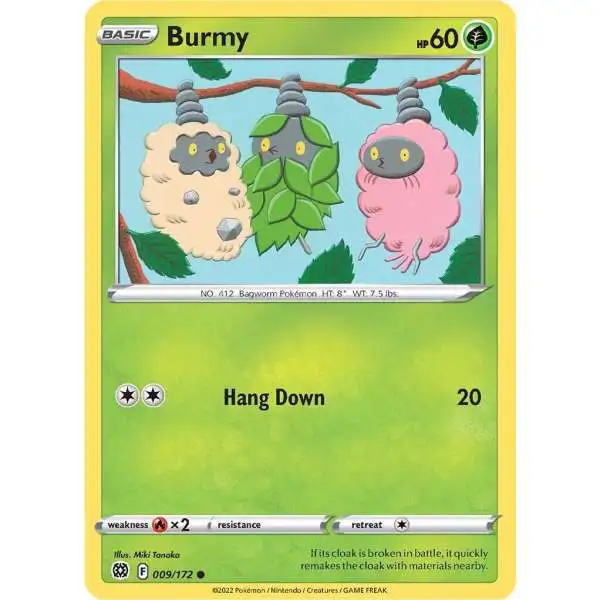 Pokemon Trading Card Game Sword & Shield Brilliant Stars Common Burmy #9 [Reverse Holo] [Lightly Played]