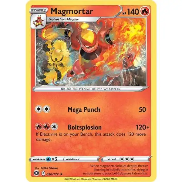 Pokemon Trading Card Game Sword & Shield Brilliant Stars Rare Magmortar #20 [Reverse Holo] [Lightly Played]