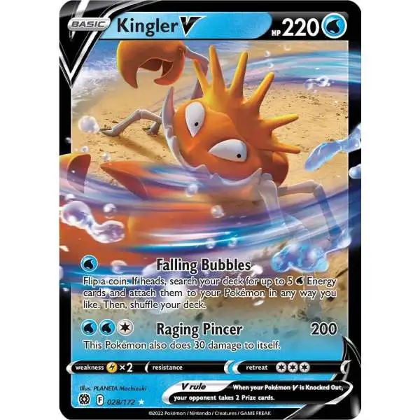 Pokemon Trading Card Game Sword & Shield Brilliant Stars Ultra Rare Kingler V #28