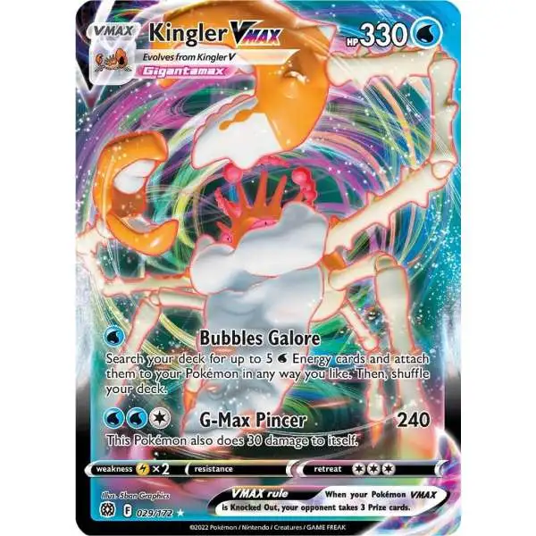 Pokemon Trading Card Game Sword & Shield Brilliant Stars Ultra Rare Kingler VMAX #29