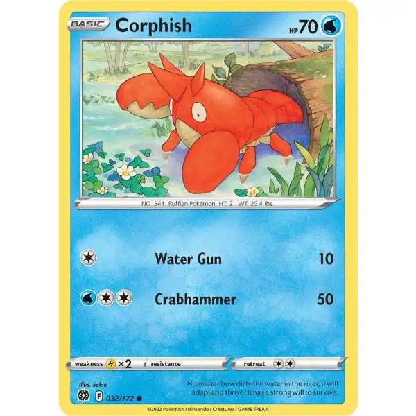 Pokemon Trading Card Game Sword & Shield Brilliant Stars Common Corphish #32