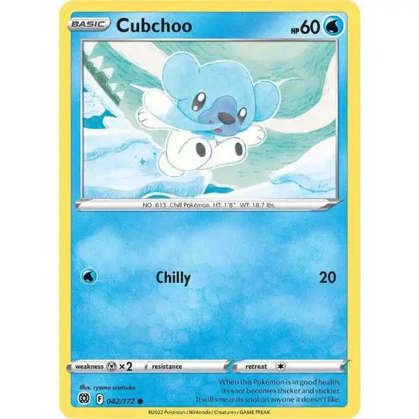 Pokemon Trading Card Game Sword & Shield Brilliant Stars Common Cubchoo #42