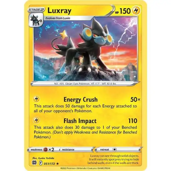 Pokemon Trading Card Game Sword & Shield Brilliant Stars Rare Luxray #51 [Reverse Holo]