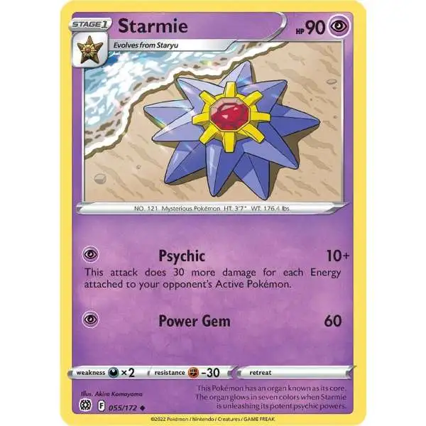Pokemon Trading Card Game Sword & Shield Brilliant Stars Uncommon Starmie #55