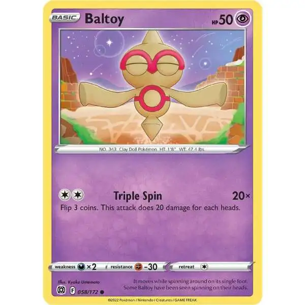 Pokemon Trading Card Game Sword & Shield Brilliant Stars Common Baltoy #58