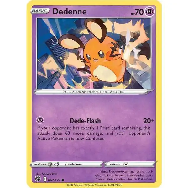 Pokemon Trading Card Game Sword & Shield Brilliant Stars Common Dedenne #67