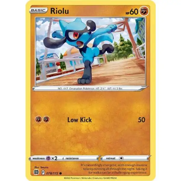 Pokemon Trading Card Game Sword & Shield Brilliant Stars Common Riolu #78