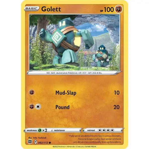 Pokemon Trading Card Game Sword & Shield Brilliant Stars Common Golett #82