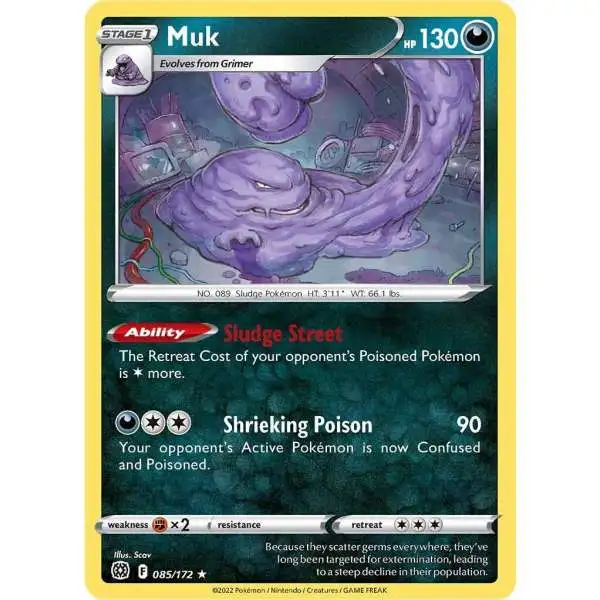 Pokemon Trading Card Game Sword & Shield Brilliant Stars Rare Muk #85