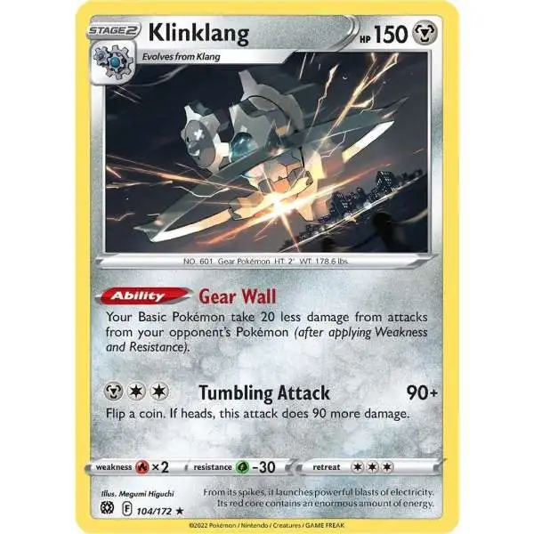 Pokemon Trading Card Game Sword & Shield Brilliant Stars Rare Klinklang #104