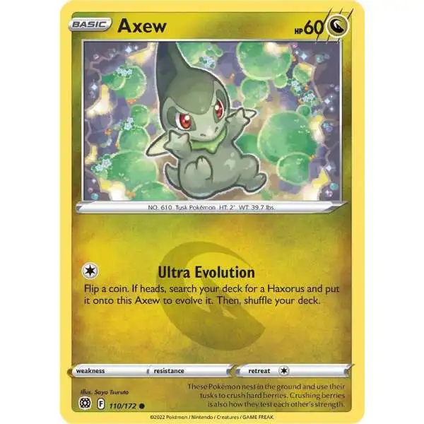 Pokemon Trading Card Game Sword & Shield Brilliant Stars Common Axew #110