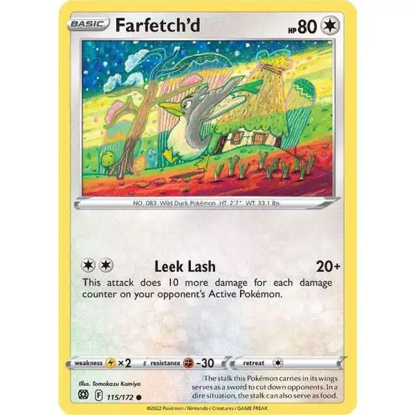 Pokemon Trading Card Game Sword & Shield Brilliant Stars Common Farfetch'd #115