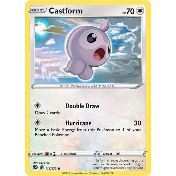 Pokemon Trading Card Game Sword & Shield Brilliant Stars Common Castform #116