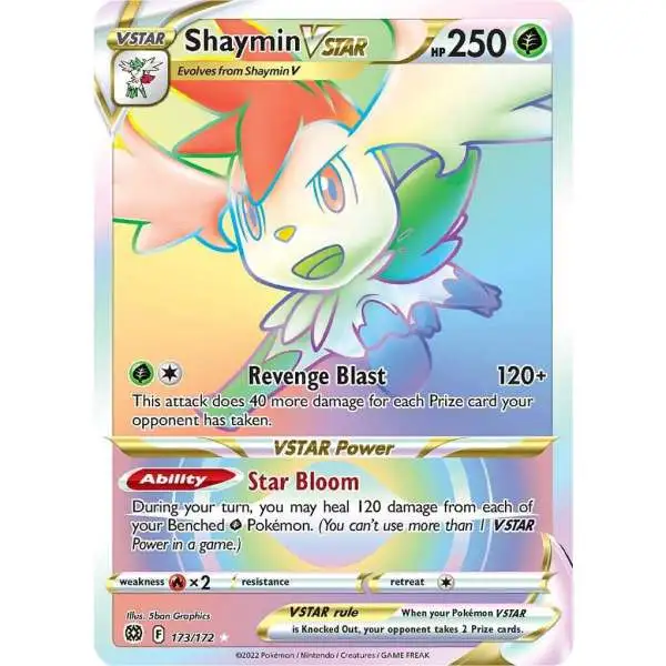 Pokemon Trading Card Game Sword & Shield Brilliant Stars Ultra Rare Shaymin VSTAR #173 [Secret]