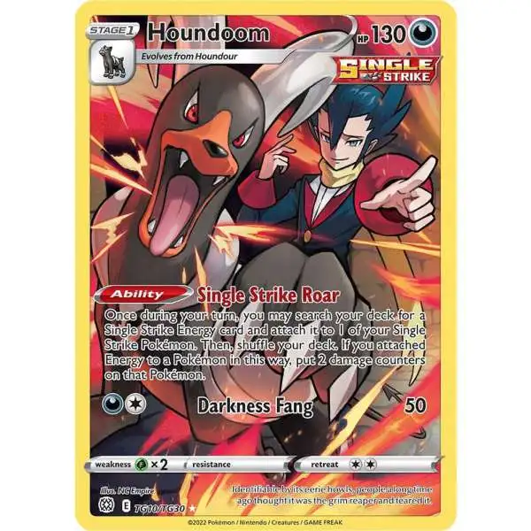 Pokemon Trading Card Game Sword & Shield Brilliant Stars Ultra Rare Houndoom TG10 [Trainer Gallery] [Damaged]